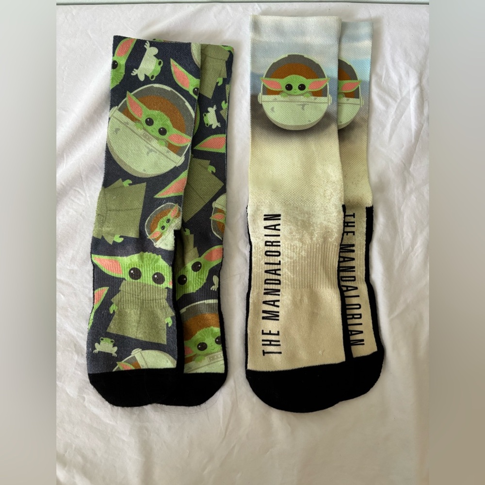 Disney Parks Star Wars Mandalorian Baby Yoda Socks Set Large/XL